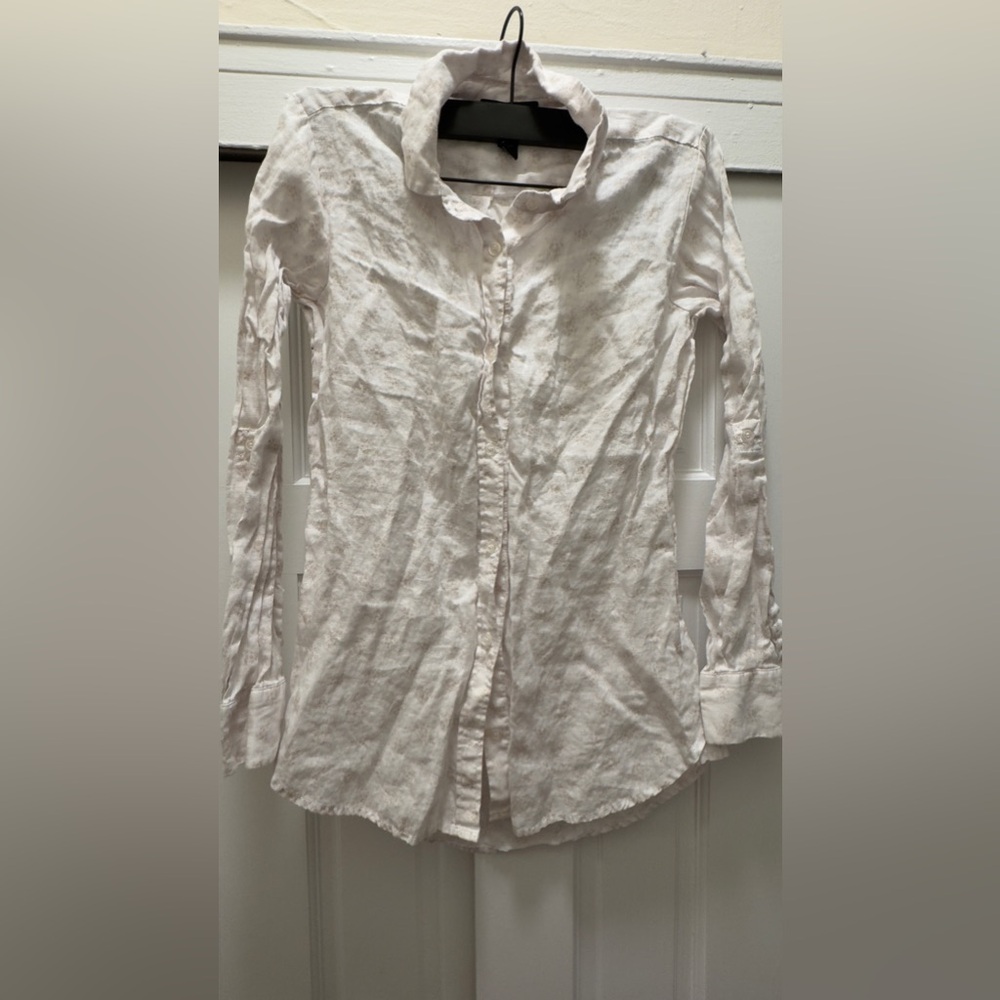 Cynthia Rowley linen white shirt sz S